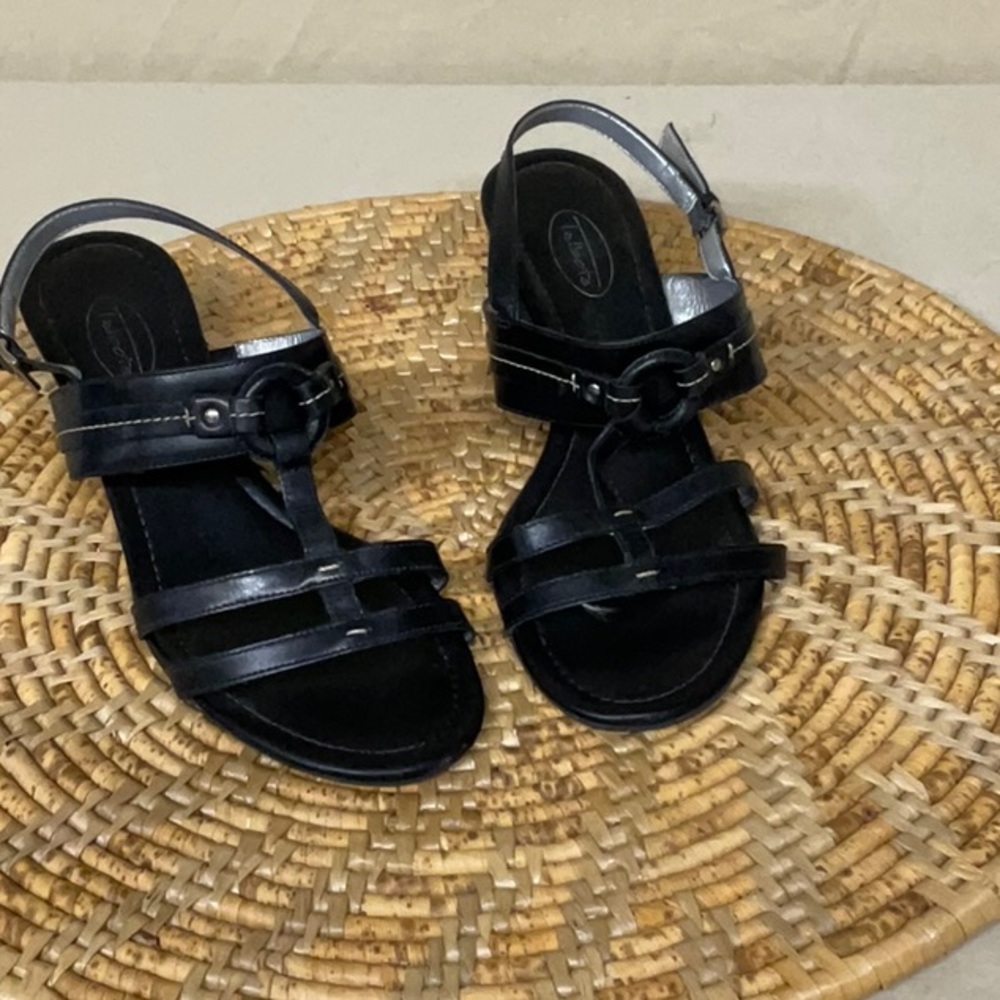 Talbots wooden heel wedge sandal